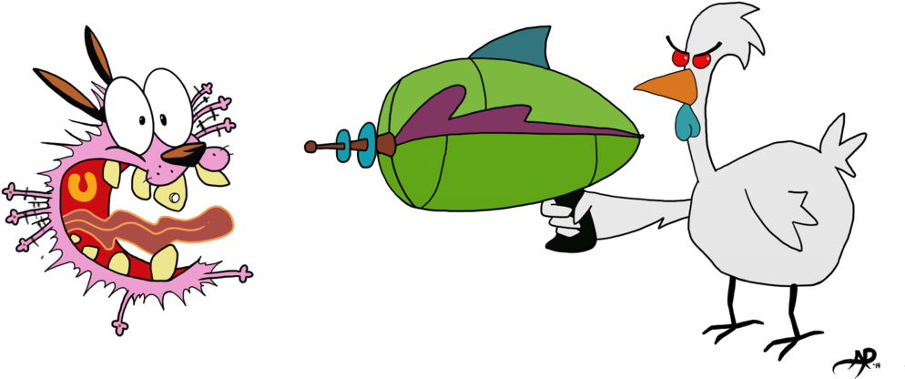 Chicken From Outer Space By Sgtgarand - Courage The Chicken From Outer Space (1024x473)