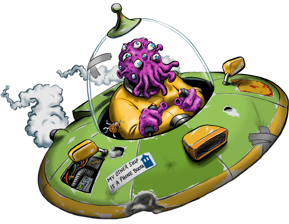 Logo Mascot And Collateral Design For Space Junk - Illustration (1059x800)