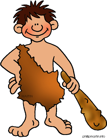 Bonfire Clipart Early Human - Early Man Animated (460x576)
