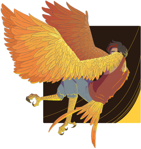 Like A Bonfire That Is Just Past The Turbulent Flame - Golden Eagle (500x510)