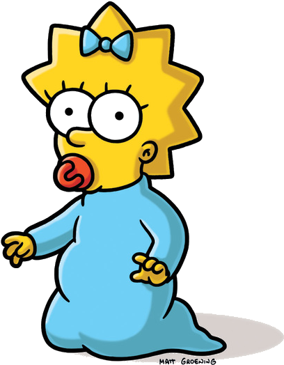 Maggie Simpson Cute Maggie Simpson - Maggie From The Simpsons (415x530)