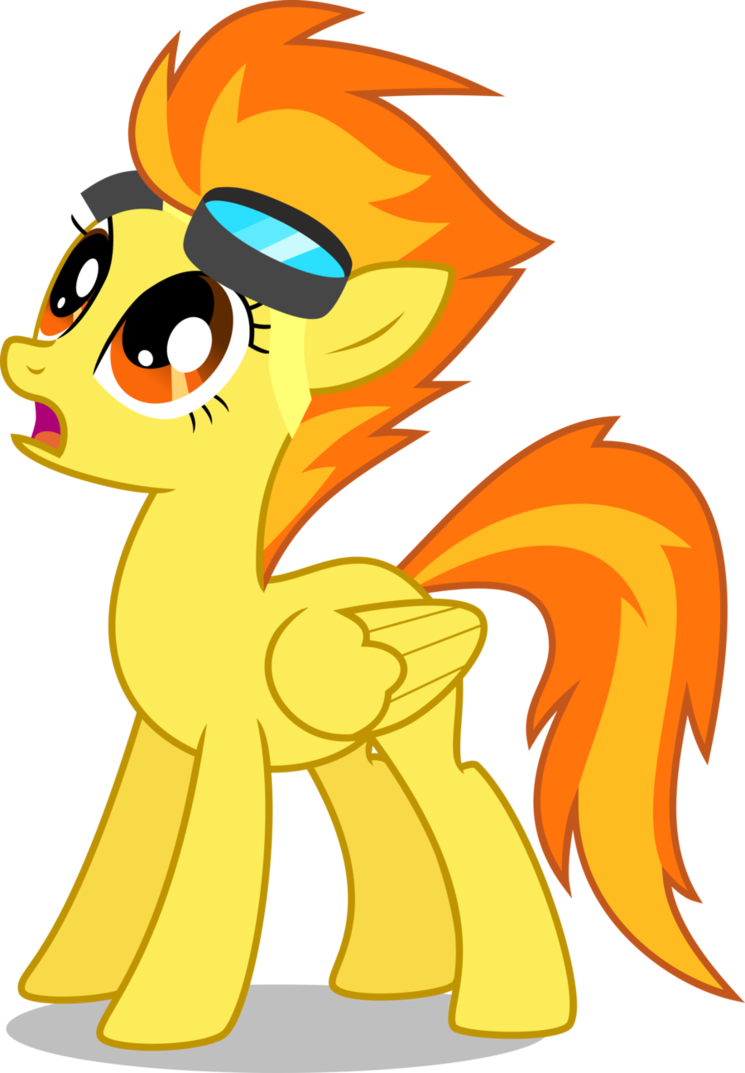 Shocked Suitless Spitfire - My Little Pony: Friendship Is Magic (745x1073)
