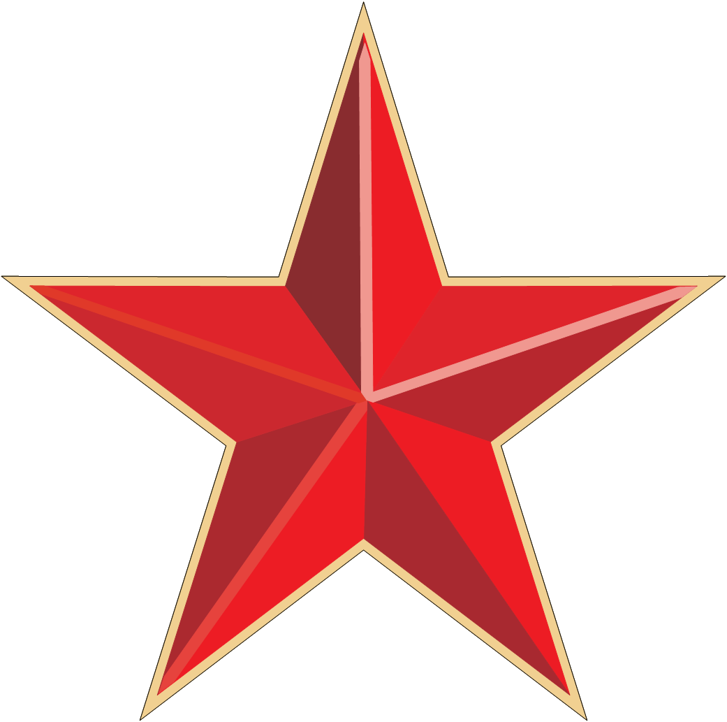 Single Clipart Stars - Red Star Transparent Background (850x844)