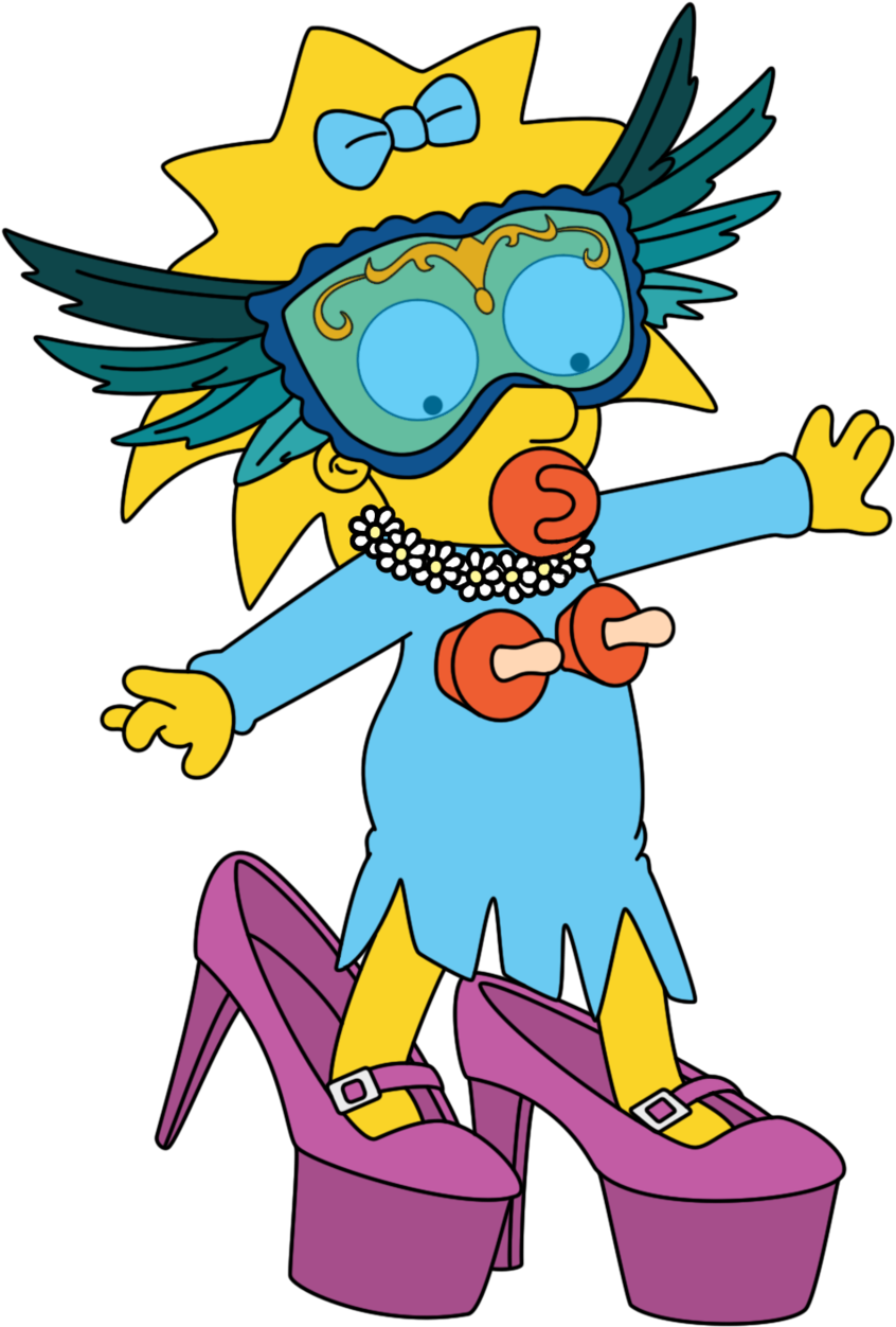 Maggie Goes Gaga By Williamfreeman Maggie Goes Gaga - Lady Gaga Simpsons Png (900x1330)