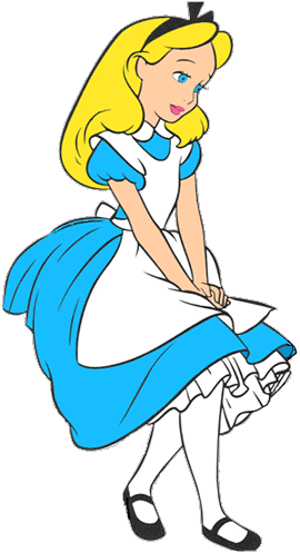 Alice In Wonderland Clipart Transparent - Alice In Wonderland Alice Clipart (270x497)