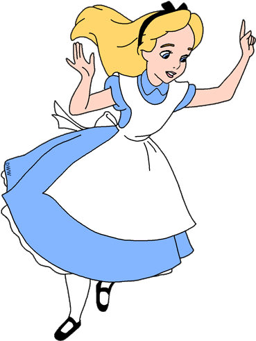 Flamingo Clipart Alice In Wonderland - Alice In Wonderland Alice Running (400x500)