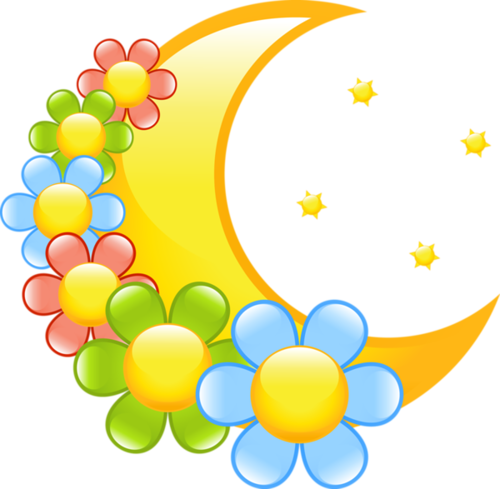 Lunes,moons,monden,lunas - Sunshine Clip Art (500x489)