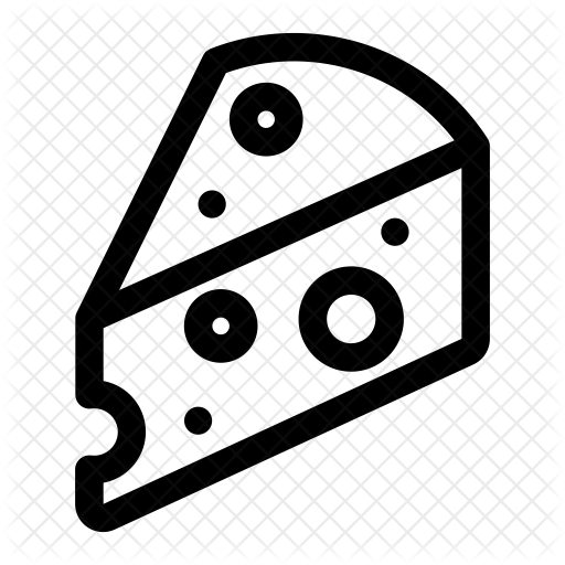 Cheese Slice Icon - Dairy Product (512x512)