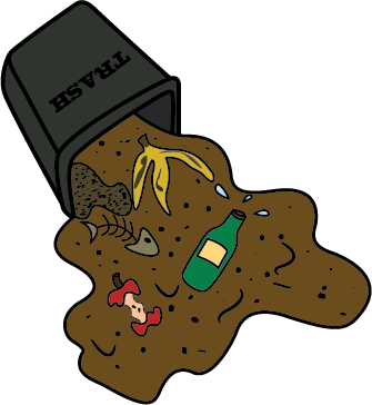 Trash, Garbage, Mess Clip Art - Graphics (335x364)