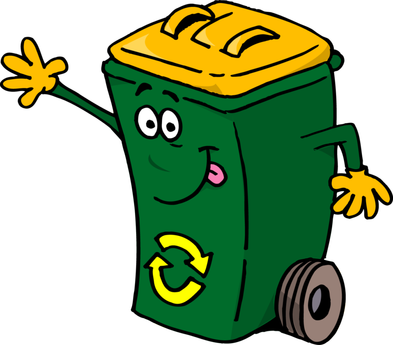 Garbage Can Clip Art - Garbage Can Clip Art (800x702)