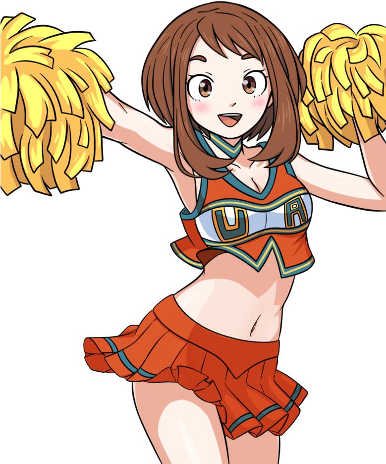 Uraraka Cheerleader By Kyzacreations - Ochako Uraraka Cheerleader (778x1028)