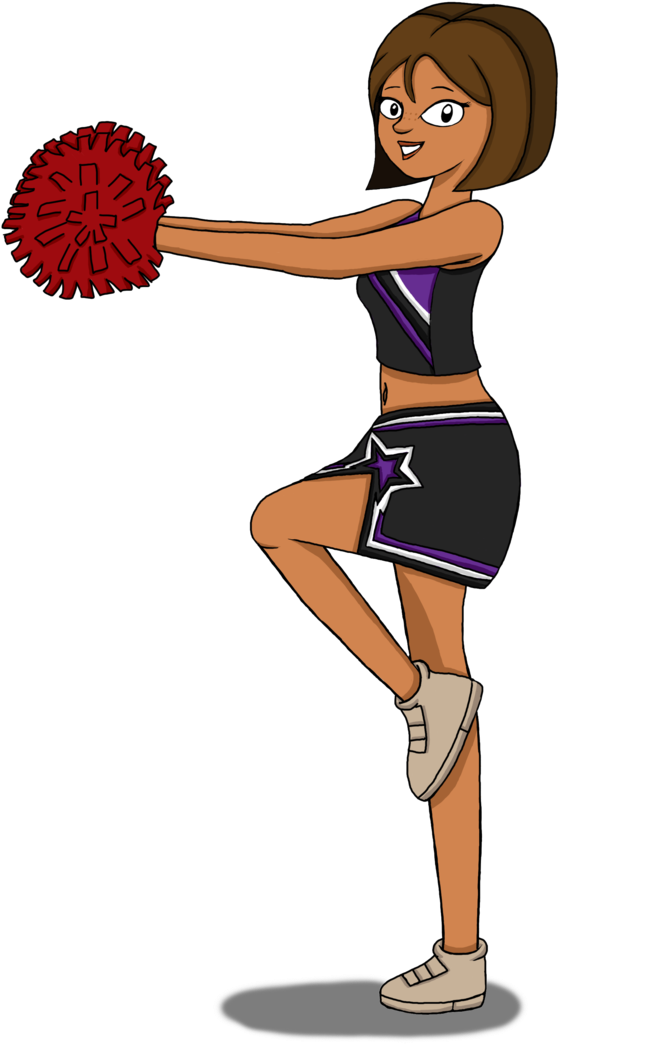 ] Cheerleader Courtney By Jboy32x - Cartoon Cheerleader Png (727x1098)