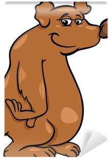 Bear Wild Animal Cartoon Illustration Wall Mural • - Animadas De Animales Salvajes (400x400)