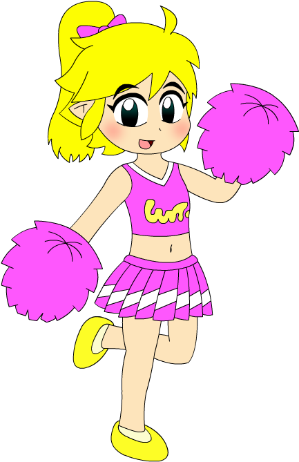 Cheerleader Link By Scarlet-nekomata - Legend Of Zelda Triforce Heroes Cheerleader Outfit (450x700)