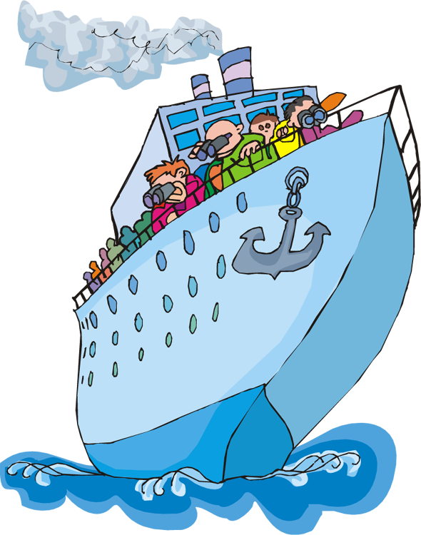 Five Words Or Less - People On Cruise Ship Clip Art (590x750)