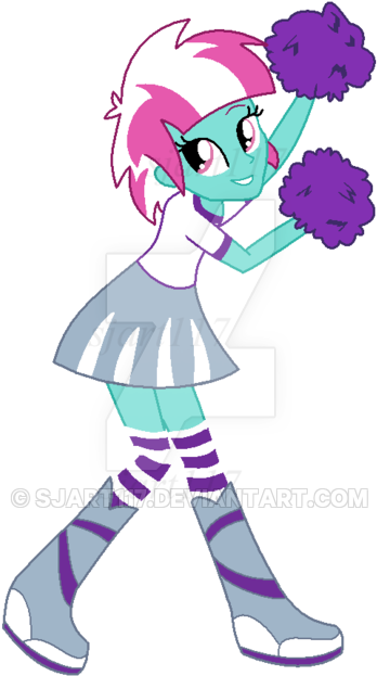 Cheerleader By Sjart117 - Mlp Eg Cheerleader Base (400x665)