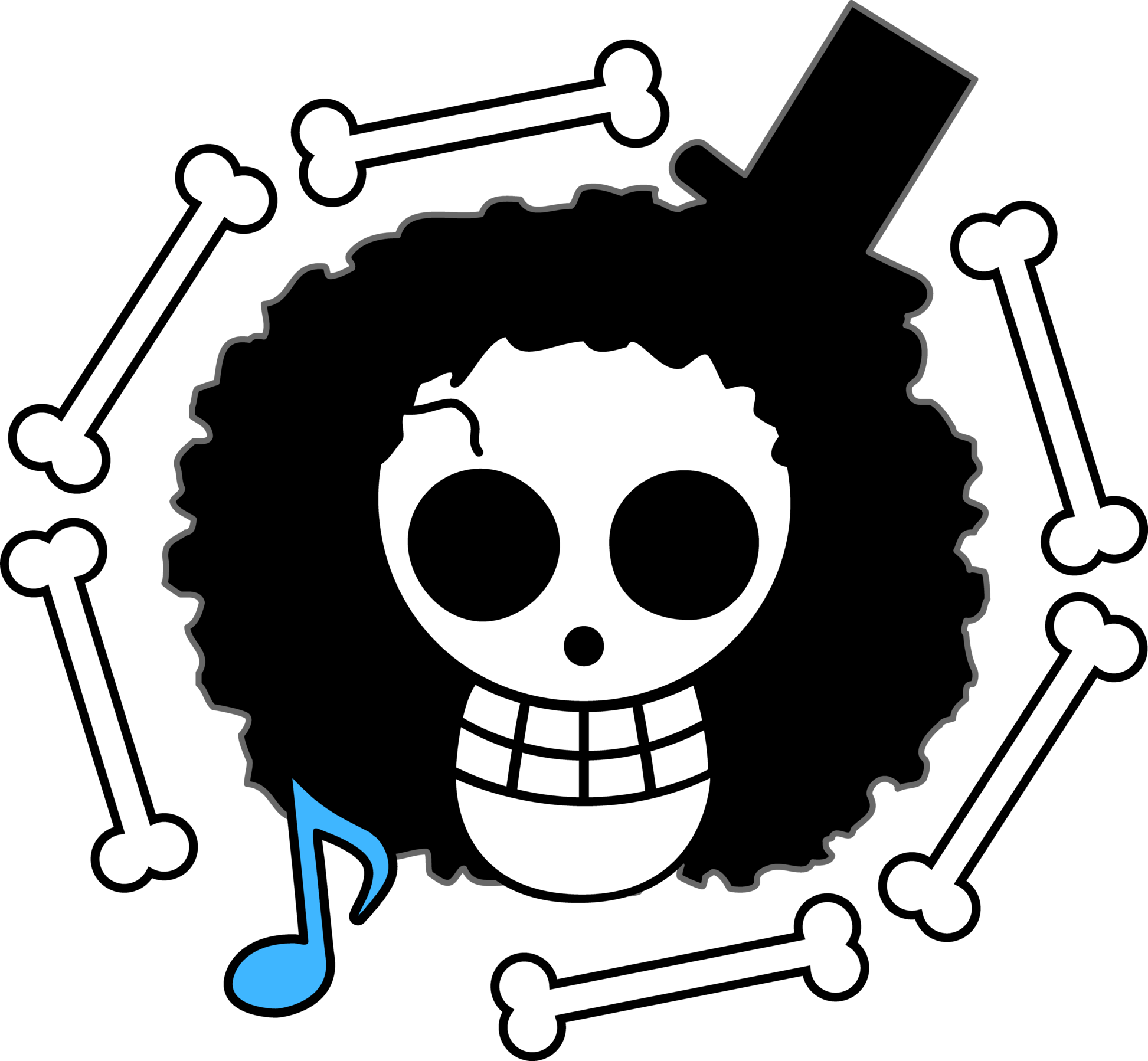 Brook's Flag By Zerocustom1989 - One Piece Brook Flag (1945x1798)