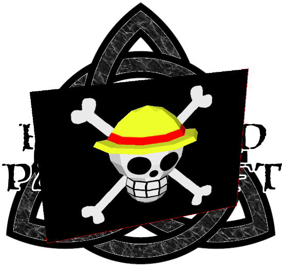 Straw Hat Pirates Papercraft Flag Created By Hellsword - One Piece Flag Hat (550x535)