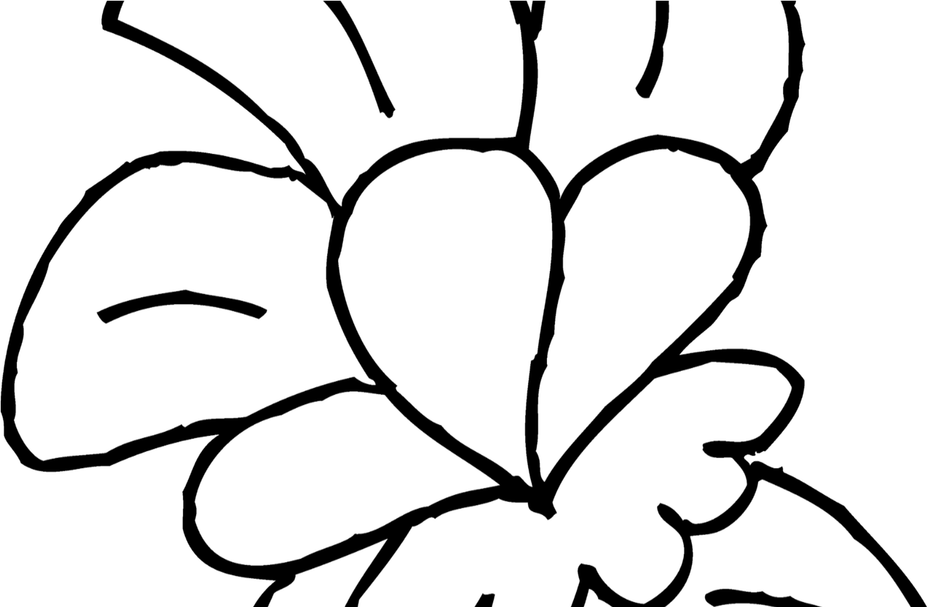 Cute Flower Coloring Page 3 Clip Art Sweet Clip Art - Clip Art (1368x855)