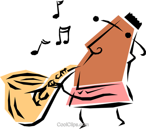 Cool Saxophone Player Royalty Free Vector Clip Art - Cool Saxophone Player Royalty Free Vector Clip Art (480x424)