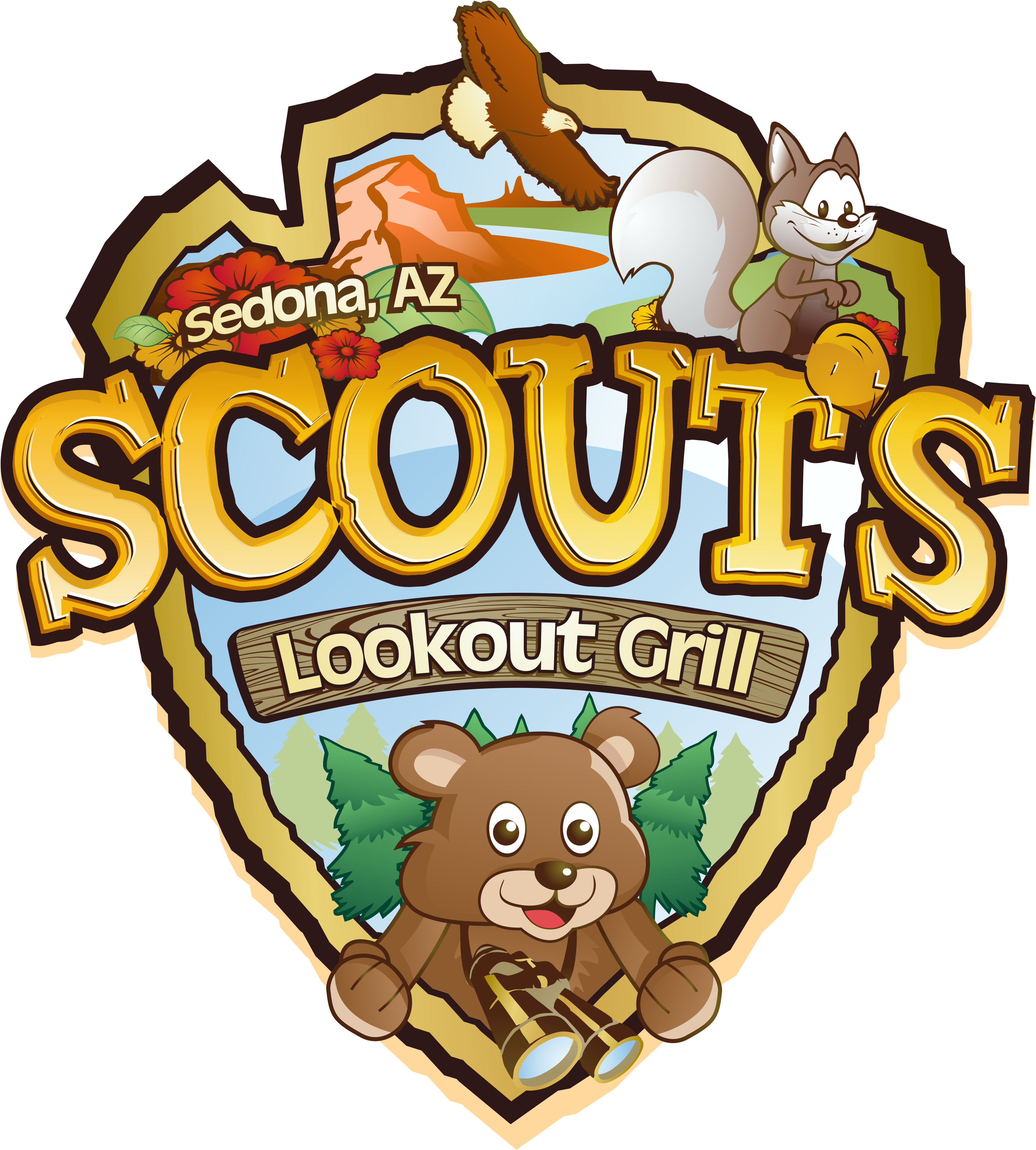 Shoe Spa Express Logo Sedona Az Scouts Logo - Cartoon (3369x3701)