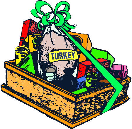 Gift Basket Free Christmas Food Basket Clip Art Clipartfest - Food Baskets Clip Art (450x438)