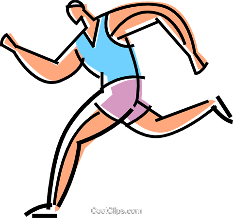 Athlete Running Royalty Free Vector Clip Art Illustration - Atleta Correndo Png (747x700)