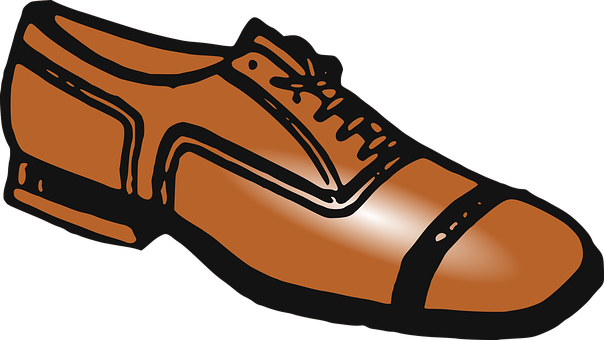 Shoe Foot Leather Brown Feet Walk Fashion - Shoe Clipart (604x340)