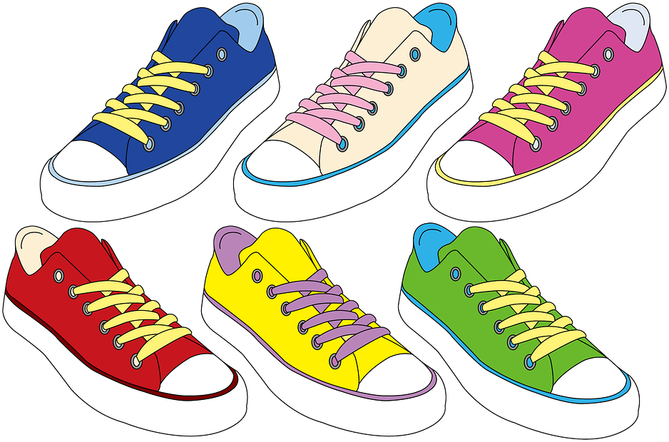 Running-shoe Clipart - 신발 일러스트 Png (960x678)