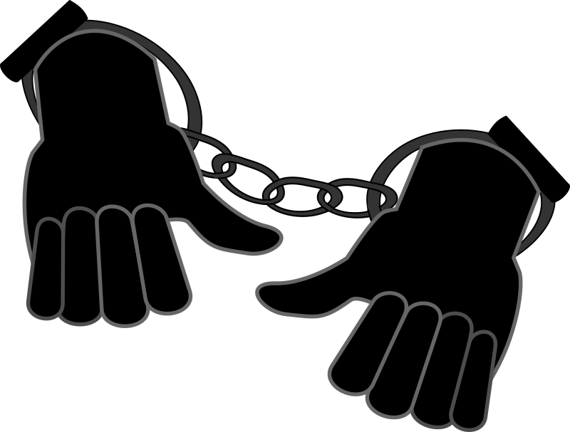 Medium Image - Hands In Handcuffs Clipart (800x607)