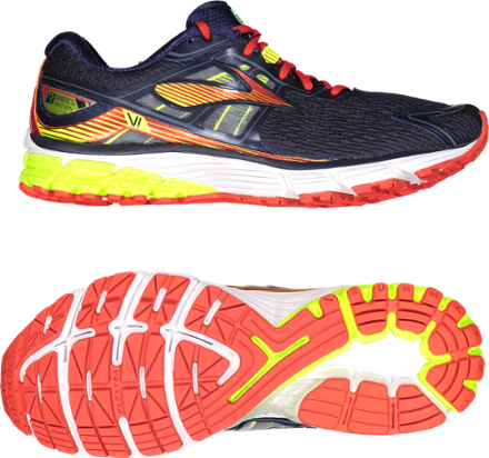 Ravenna 6 Road-running Shoes - Brooks Men's Ravenna 6 - White/high Risk Red/black (440x412)