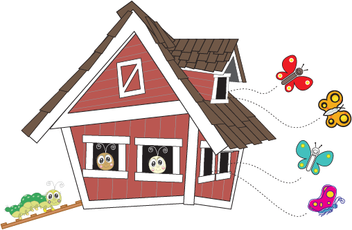 Kids Flame Club & Sparky Come To Visit The Caterpillar - Caterpillar Clubhouse (508x333)