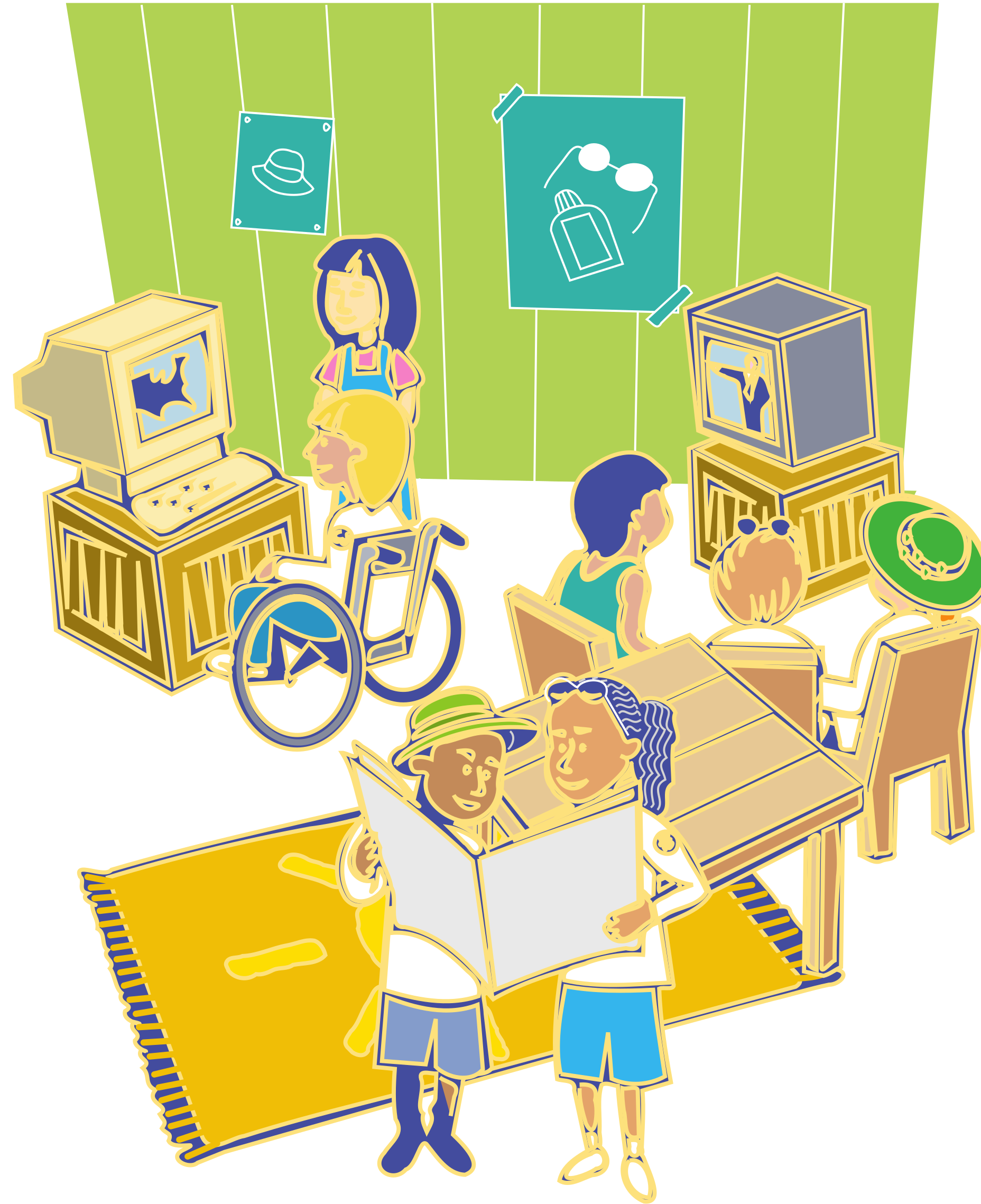Clipart - Sunquad Clubhouse - Group Of People Clip Art (1855x2400)