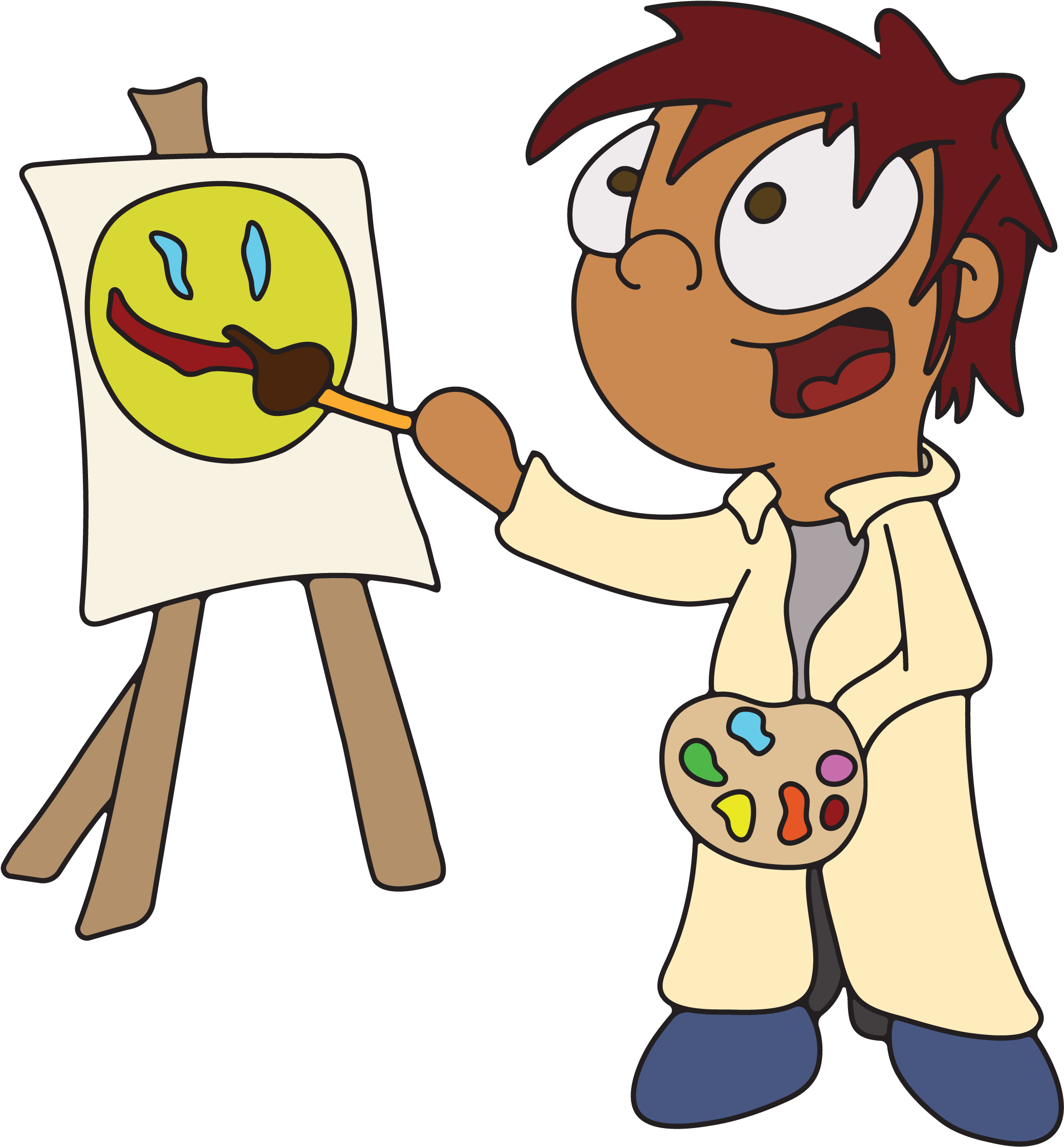 Button For Artist Game - Cartoon (2800x2800)