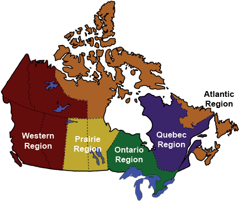 Map Of Canada Regions - La Ronge Saskatchewan Map (500x416)