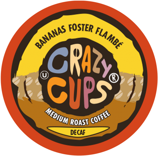 Crazy Cups Decaf Bananas Foster Flambe, Single Serve - Crazy Cups Decaf Banana Foster Flambe Flavored Coffee (506x580)