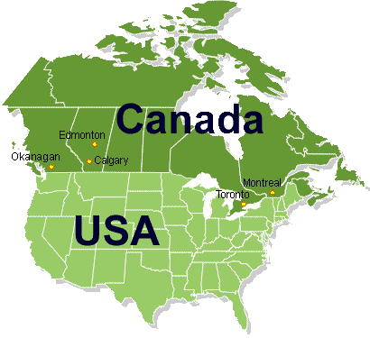 Canada & Usa - Usa And Canada (410x375)