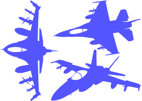 Jet Clipart Small Jet - Military Plane Jet Bomber Vinyl Sticker Wall Art Black (480x340)