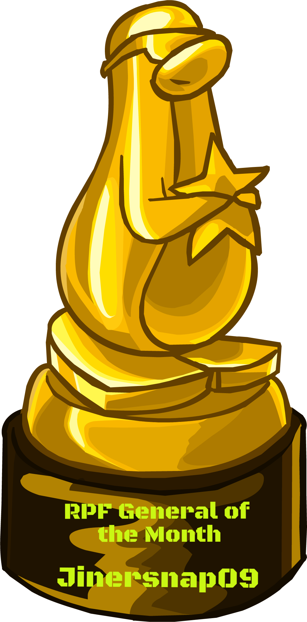 Roboman And Jingersnap And To All Rpf Members And Mods - Club Penguin Penguin Award (1039x2101)
