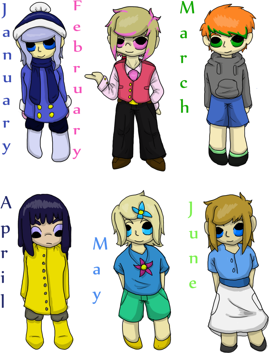 12 Months Humanized Part 1 By Asymmetric-ace - Cartoon (1024x1229)