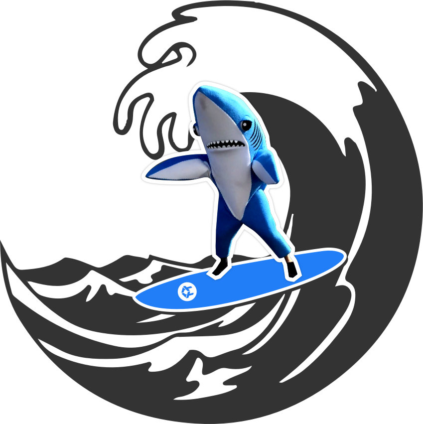 It's Just Like Shark Week, Only It Lasts An Entire - Ocean Wave Vector (849x851)