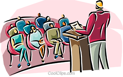 Person Making A Speech To An Audience Royalty Free - General Meeting (480x302)