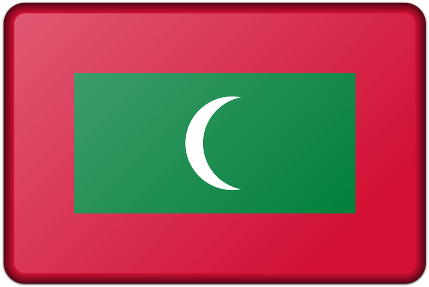 Flag Clipart Maldivian - Flagge Mit Mondsichel (1125x750)
