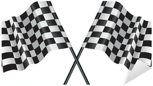 Motor Racing Checkered, Chequered Flag Sticker • Pixers® - Zazzle Chequered Cross Flags Trucker Hat (400x400)