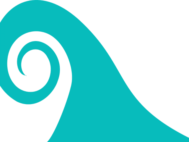 Ocean Waves Clipart - Curl Wave Clipart (640x480)