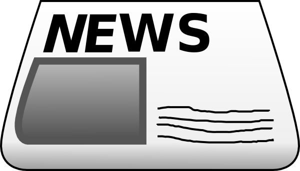 Clip Art Book Template Clipart - Blank Newspaper Clipart (960x556)