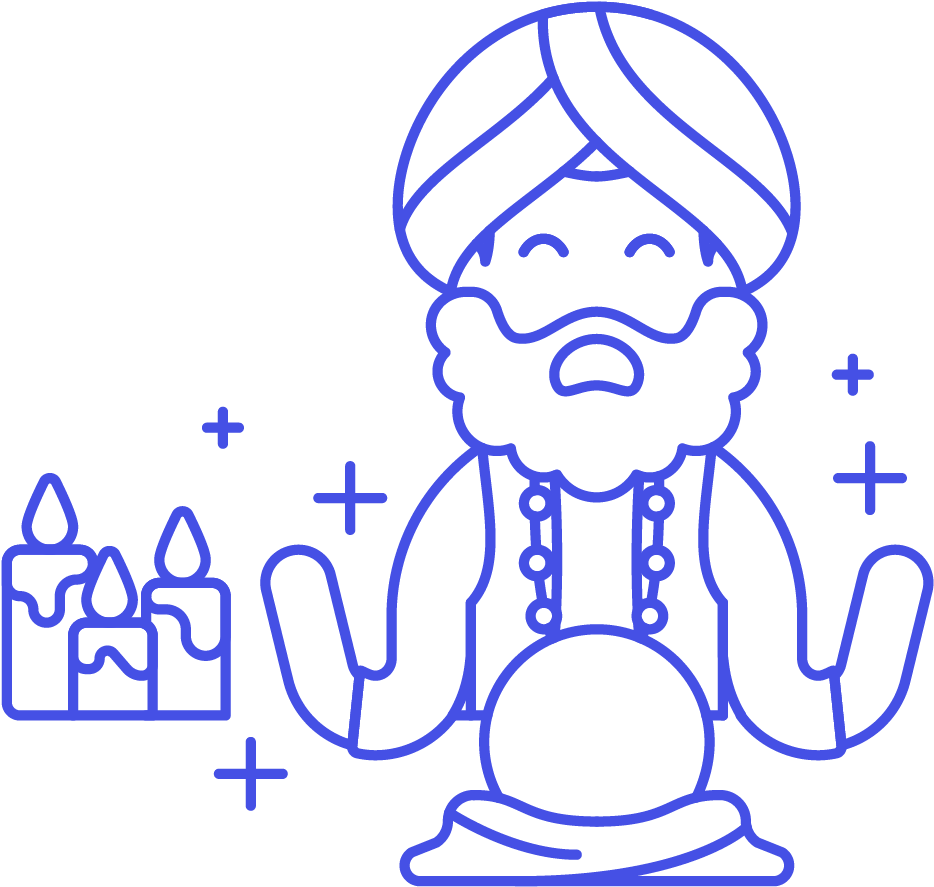 31 Fortune Teller Male African American - Cartoon (1025x1148)