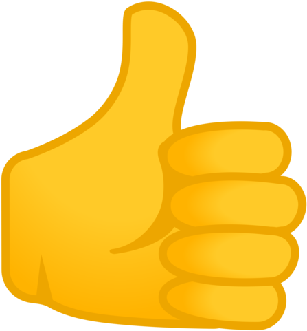 Brown Thumbs Up Emoji (1024x1024)