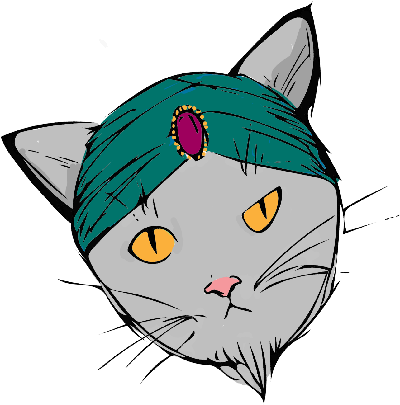 Cat Yawns (1400x1300)