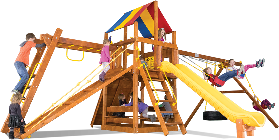 Carnival Clubhouse Pkg Iii Maxed-out - Backyard Playworld (1100x732)